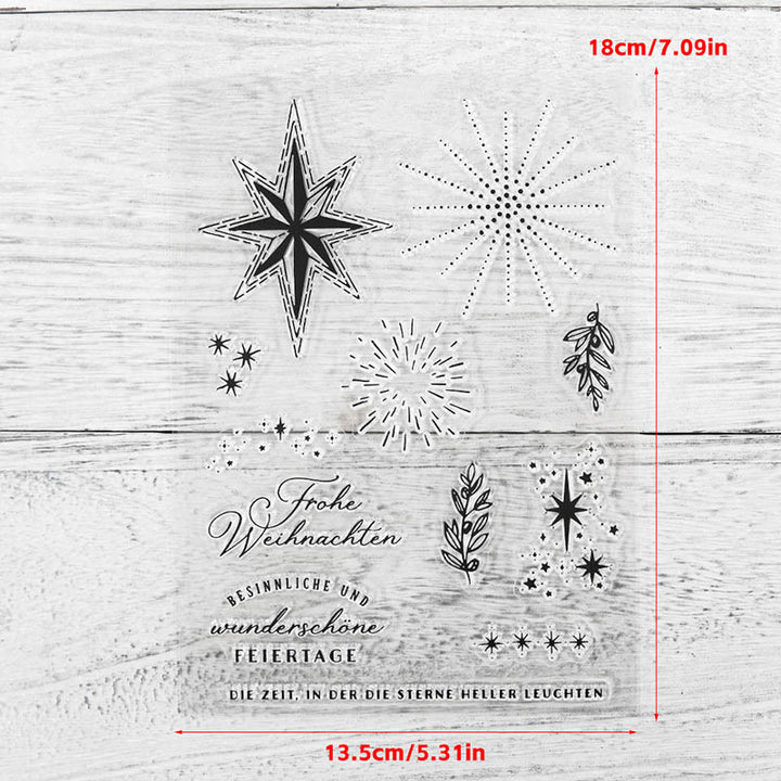 Pentagram Christmas Stamp Cutting Dies Set For Handmade Greeting Cards