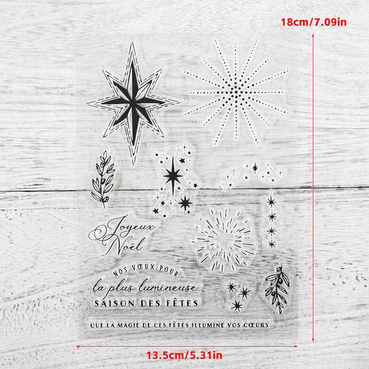 Pentagram Christmas Stamp Cutting Dies Set For Handmade Greeting Cards