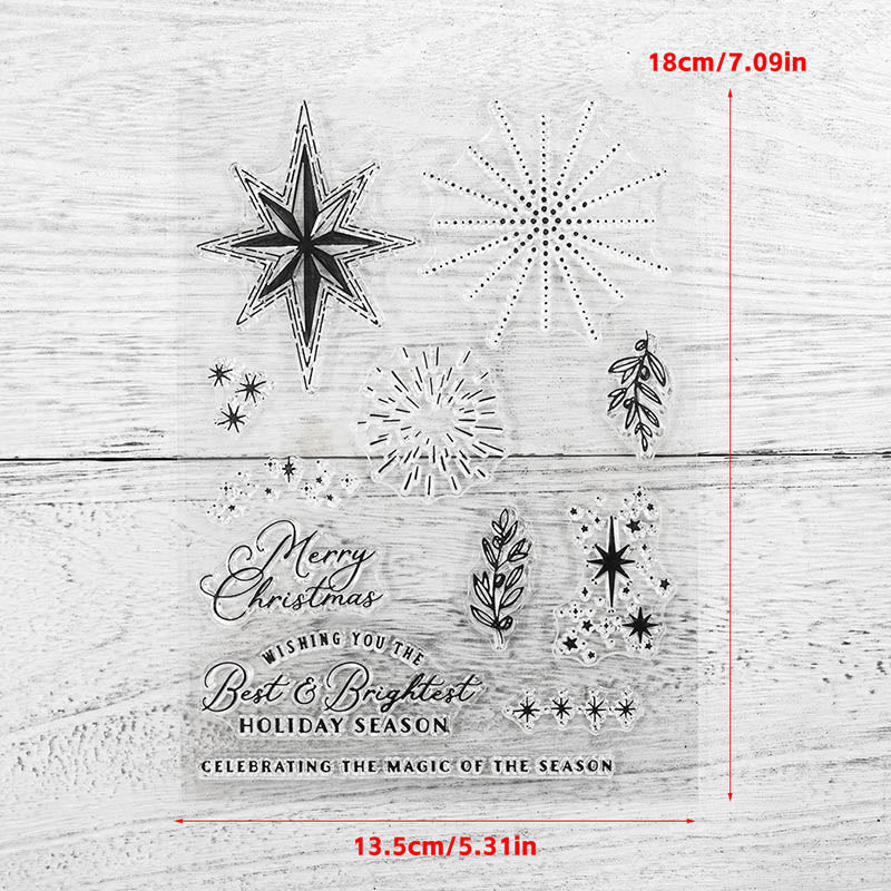 Pentagram Christmas Stamp Cutting Dies Set For Handmade Greeting Cards