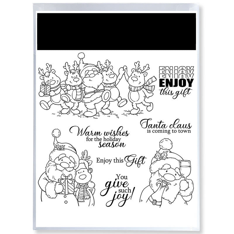 Father Christmas Stamp Cutting Dies Set For Handmade Greeting Cards