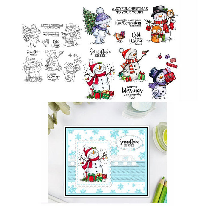 Christmas Snow Man Stamp Cutting Dies Set For Handmade Greeting Crafts