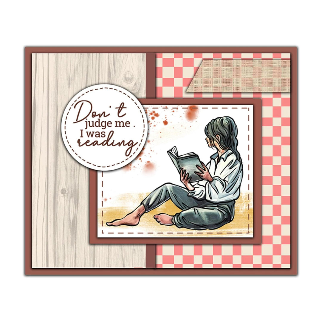 Books And Girl Stamp Cutting Dies Set For Handmade Greeting Crafts