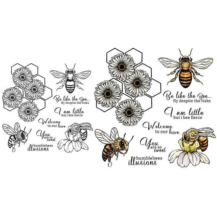 Flowers And Bees Stamp Cutting Dies Set For Handmade Greeting Crafts