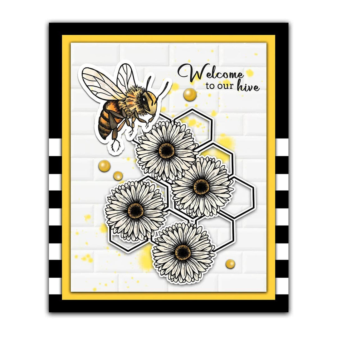 Flowers And Bees Stamp Cutting Dies Set For Handmade Greeting Crafts