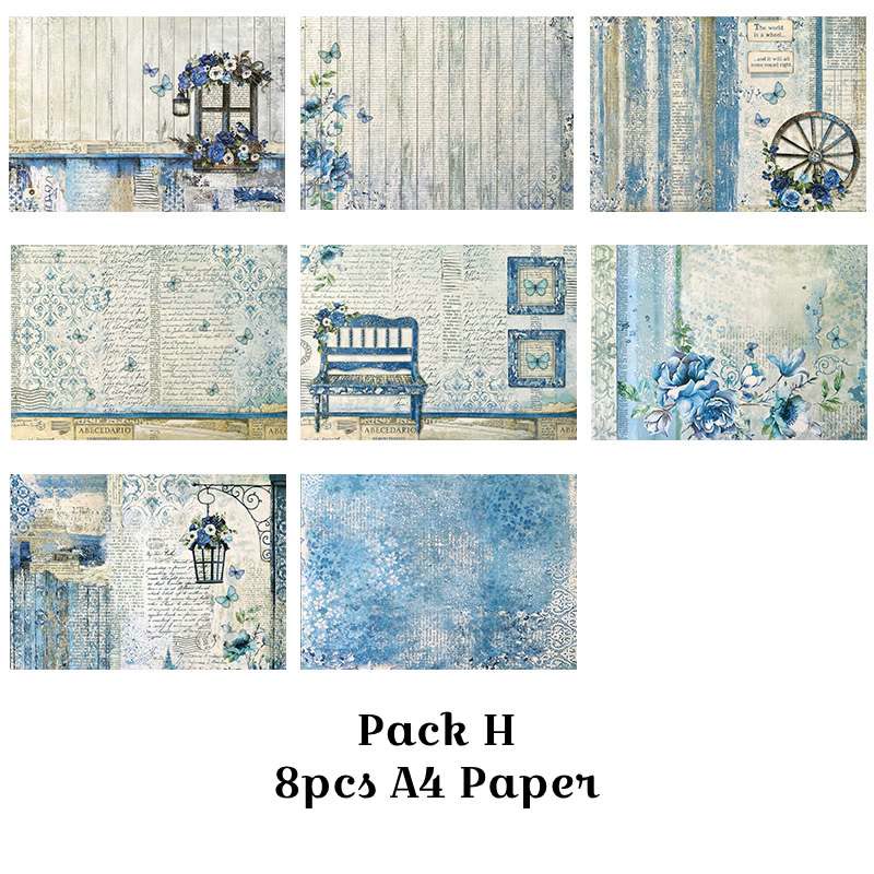 Retro European Style Flowers Background Paper Junk Journal Scrapbook Supplies