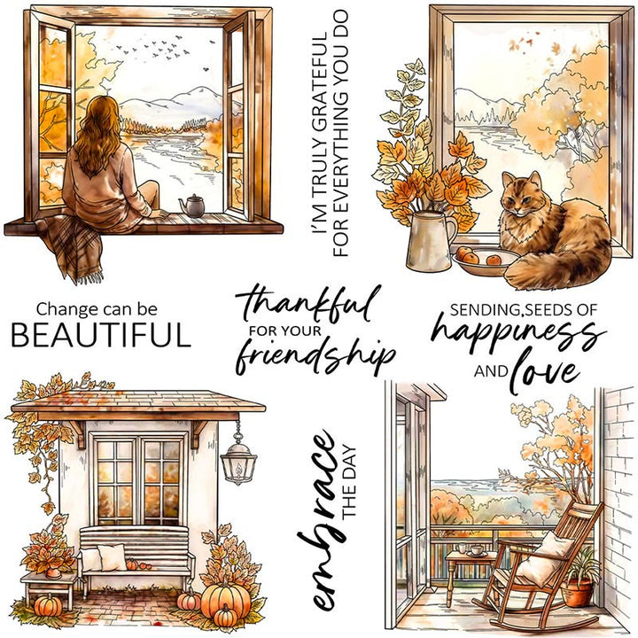 Feeling Autumn Stamp Cutting Dies Set For Handmade Greeting Crafts