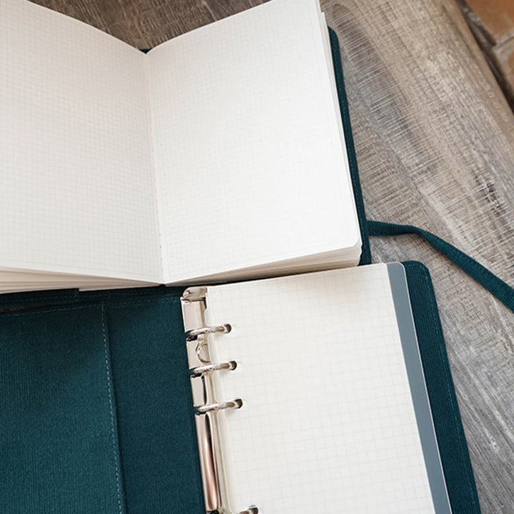 A6/ A5 Embroidered Red Rose Corduroy Cover Notebook For Journal