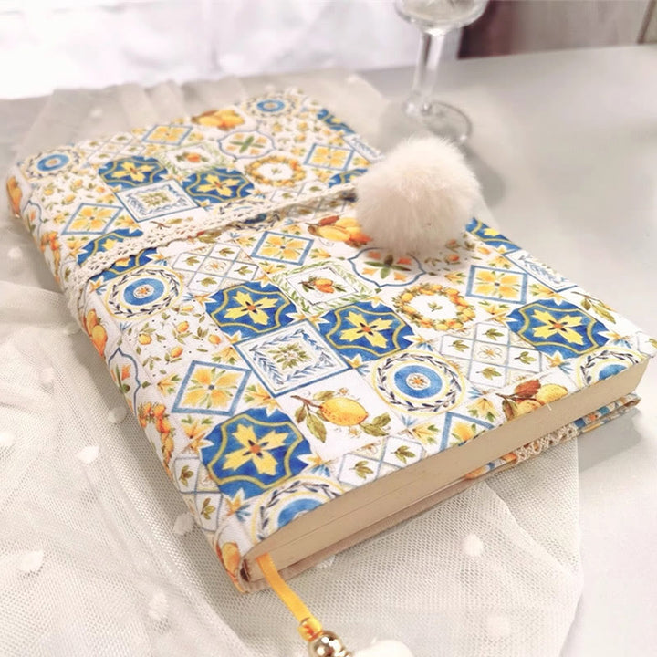 A5/ A6 Cute Lemon Pattern Cloth Cover For Journal Notebook