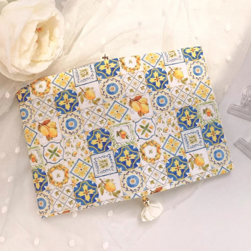 A5/ A6 Cute Lemon Pattern Cloth Cover For Journal Notebook