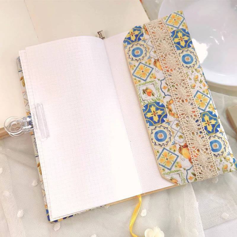 A5/ A6 Cute Lemon Pattern Cloth Cover For Journal Notebook