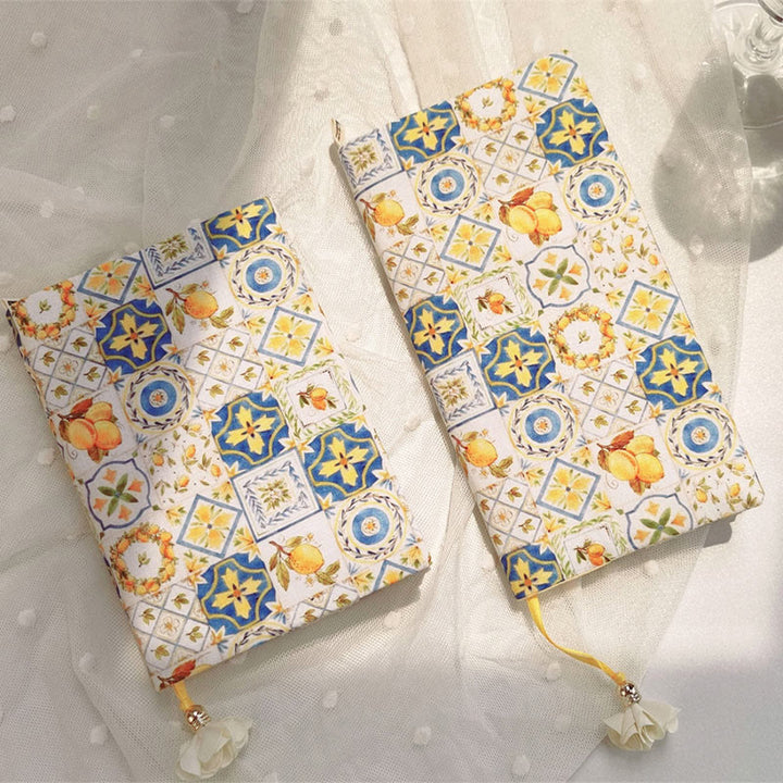 A5/ A6 Cute Lemon Pattern Cloth Cover For Journal Notebook