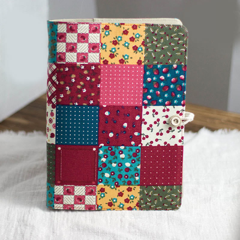 A6/ A5 Color Stitching Cloth Cover Notebook For Journal