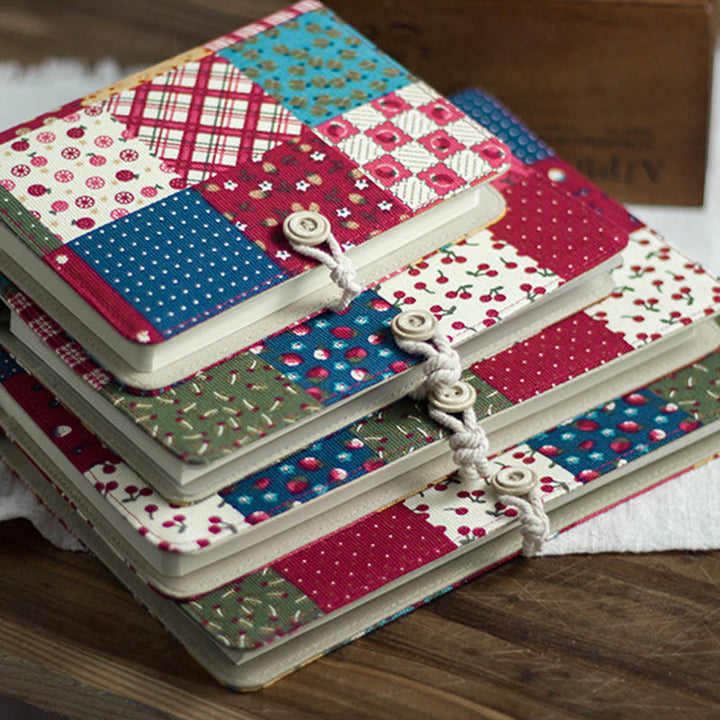 A6/ A5 Color Stitching Cloth Cover Notebook For Journal