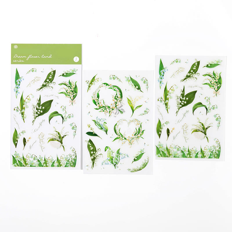 Natural Theme Rub On Transfer Sticker Decals Botanical Scrapbook Stickers