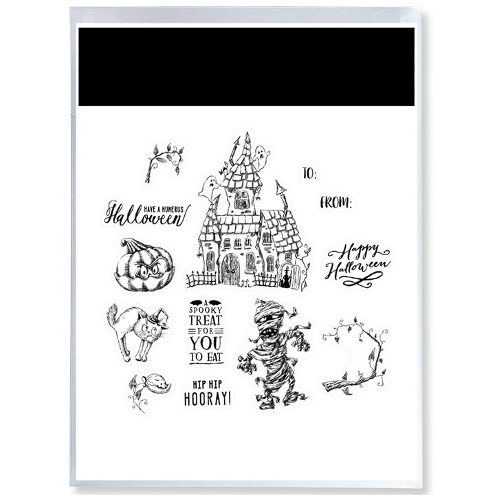 Halloween Haunted House Stamp Cutting Dies Set For Greeting Cards