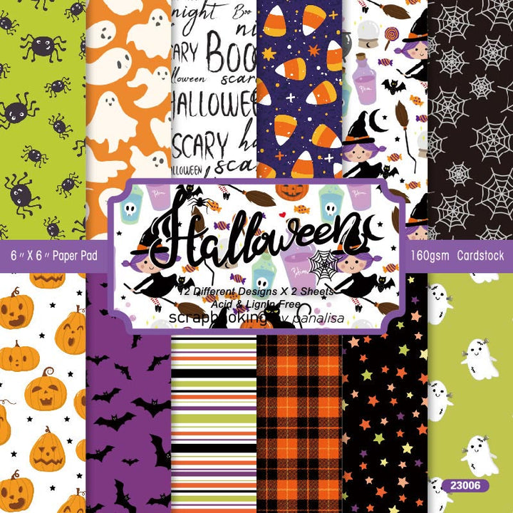 Halloween Series Paper Set Cute Ghost Decorative Journaling Paper