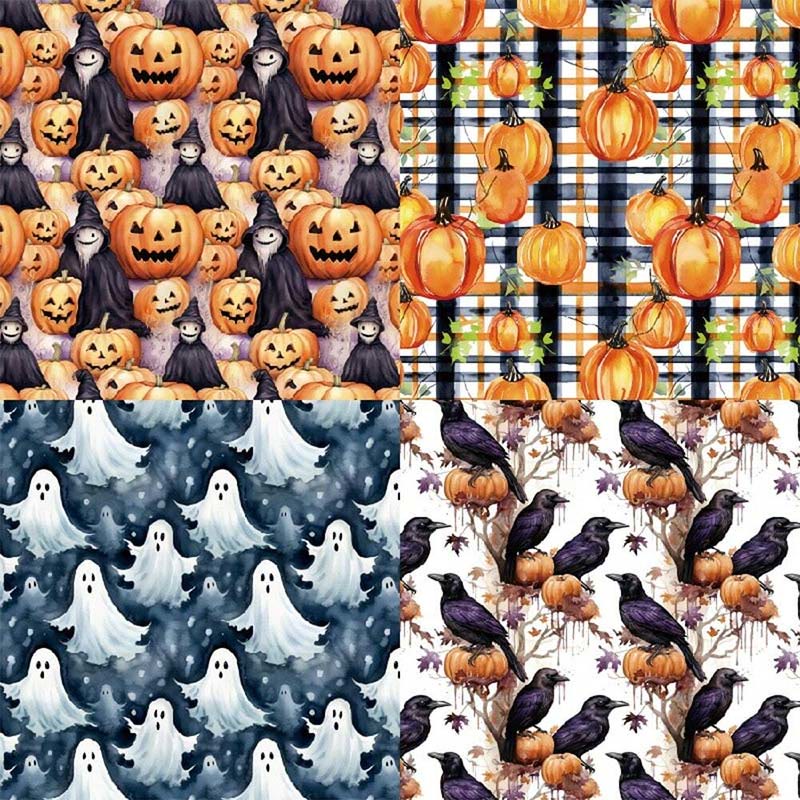 Halloween Ghost Series Paper Set Funny Pumpkin Decorative Journaling Paper