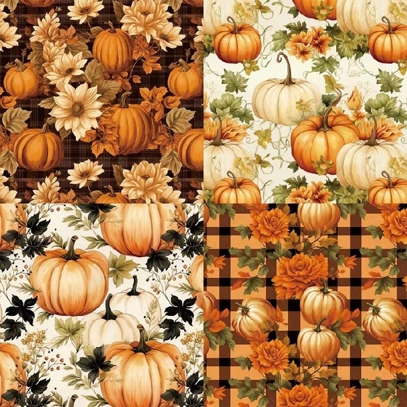 Halloween Series Paper Set Harvest Pumpkin Decorative Journaling Paper