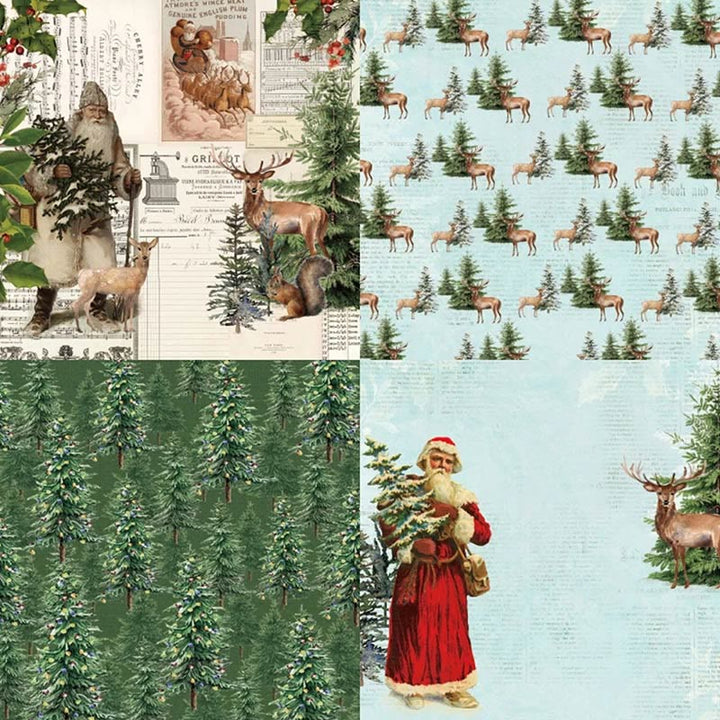 Christmas Series Paper Set Warm Landscape Decorative Journaling Paper