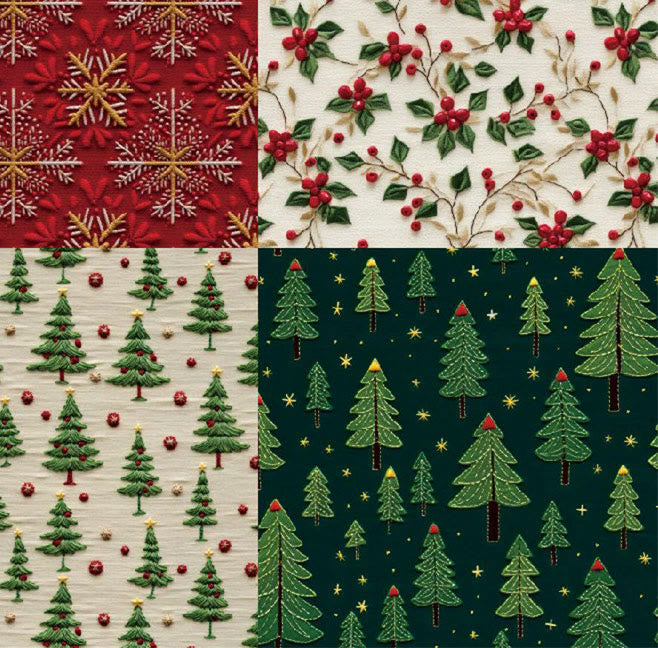 Christmas Time Series Paper Set Happy Holiday Decorative Journaling Paper