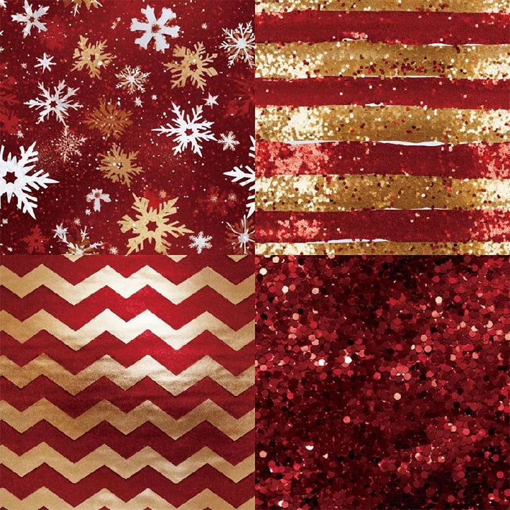 Merry Christmas Series Paper Set Sparkle Decor Journaling Background Paper