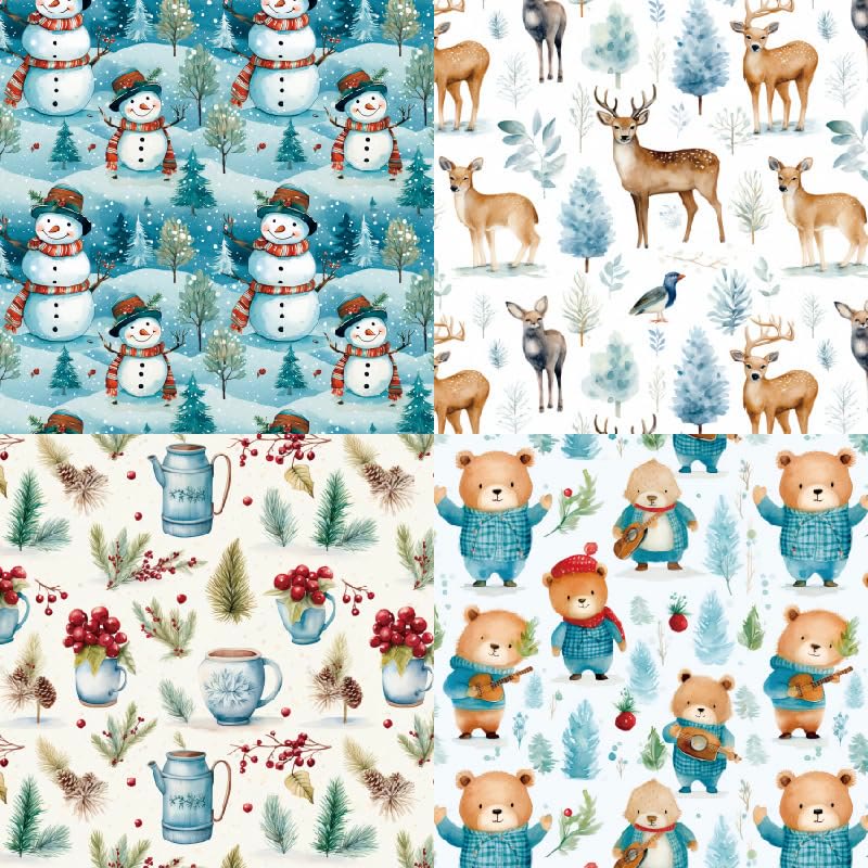 Merry Christmas Series Paper Set Let It Snow Decorative Journaling Paper