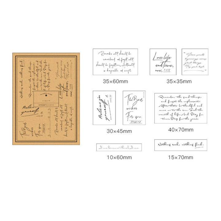 English Text Series Wooden Rubber Stamp Combination For Scrapbook Card Making