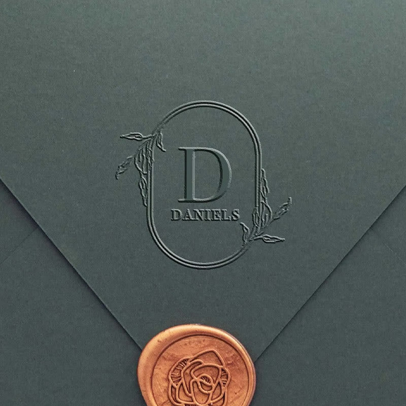 Personalized Initial Letter Book Embosser Stamp For Wedding Envelope