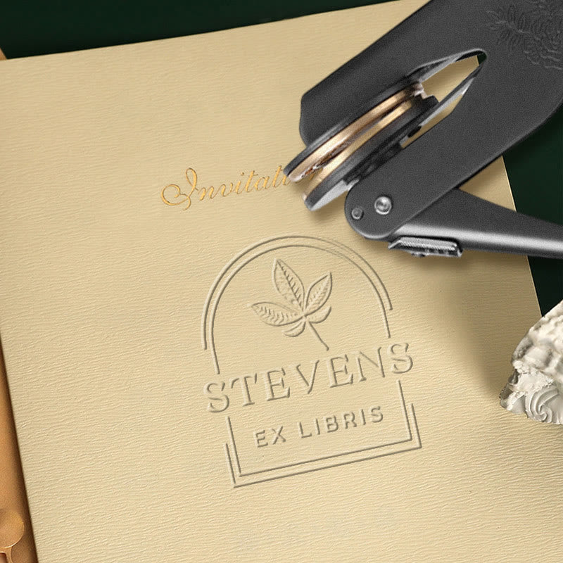 Personalized Book Embosser With Plant And Border For Writers – Evoosense