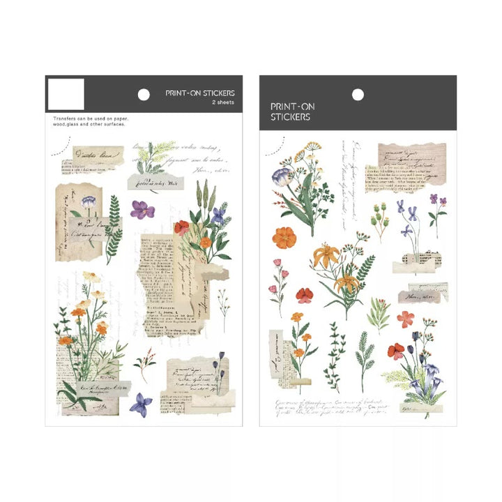 Garden Diary Series Rub On Sticker Transfer Sticker For Crafts