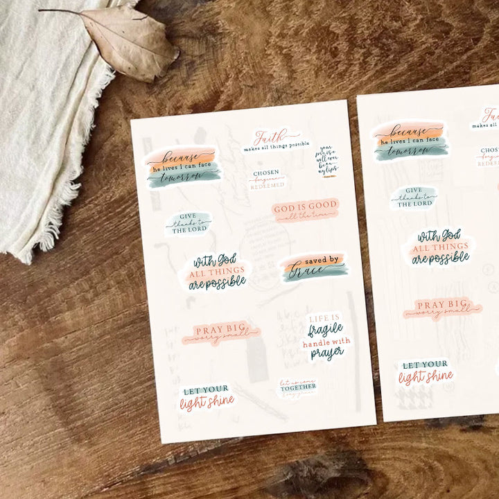 Warm Words Series Sticker For DIY Journal Decor