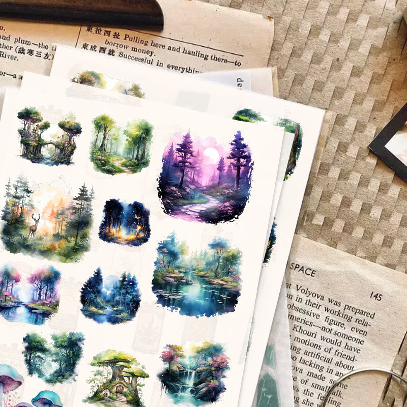 Fairy Tale Forest Series Sticker For DIY Journal Decor