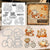 Golden Fall Thanksgiving Theme Stamps and Dies Set for Card Making