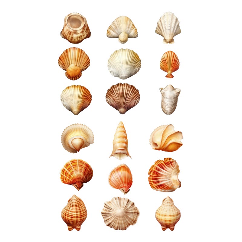 Beach Shells Series Rub On Sticker Transfer Sticker For Crafts