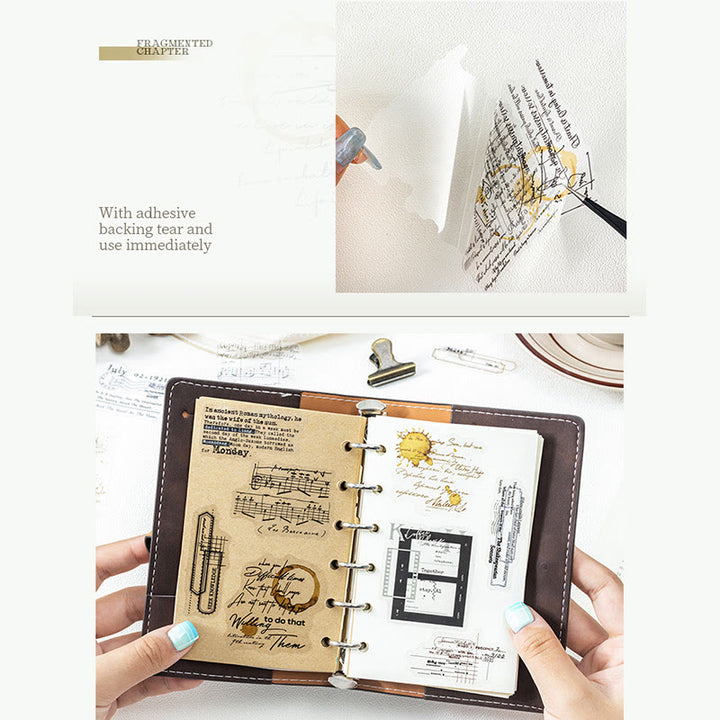 Fragments Words And Phrases Series Sticker For DIY Journal Decor