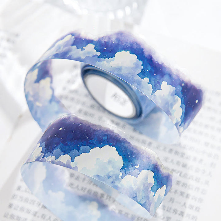 Irregular Wave and Cloud Self-Adhesive Rolls Tape Stickers Scrapbooking Supplies