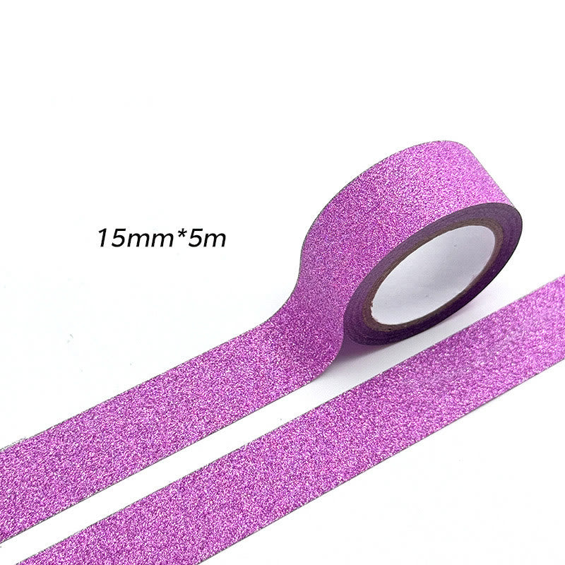 Glitter Film Tape Stickers Solid Color Tape Multiple Color Options