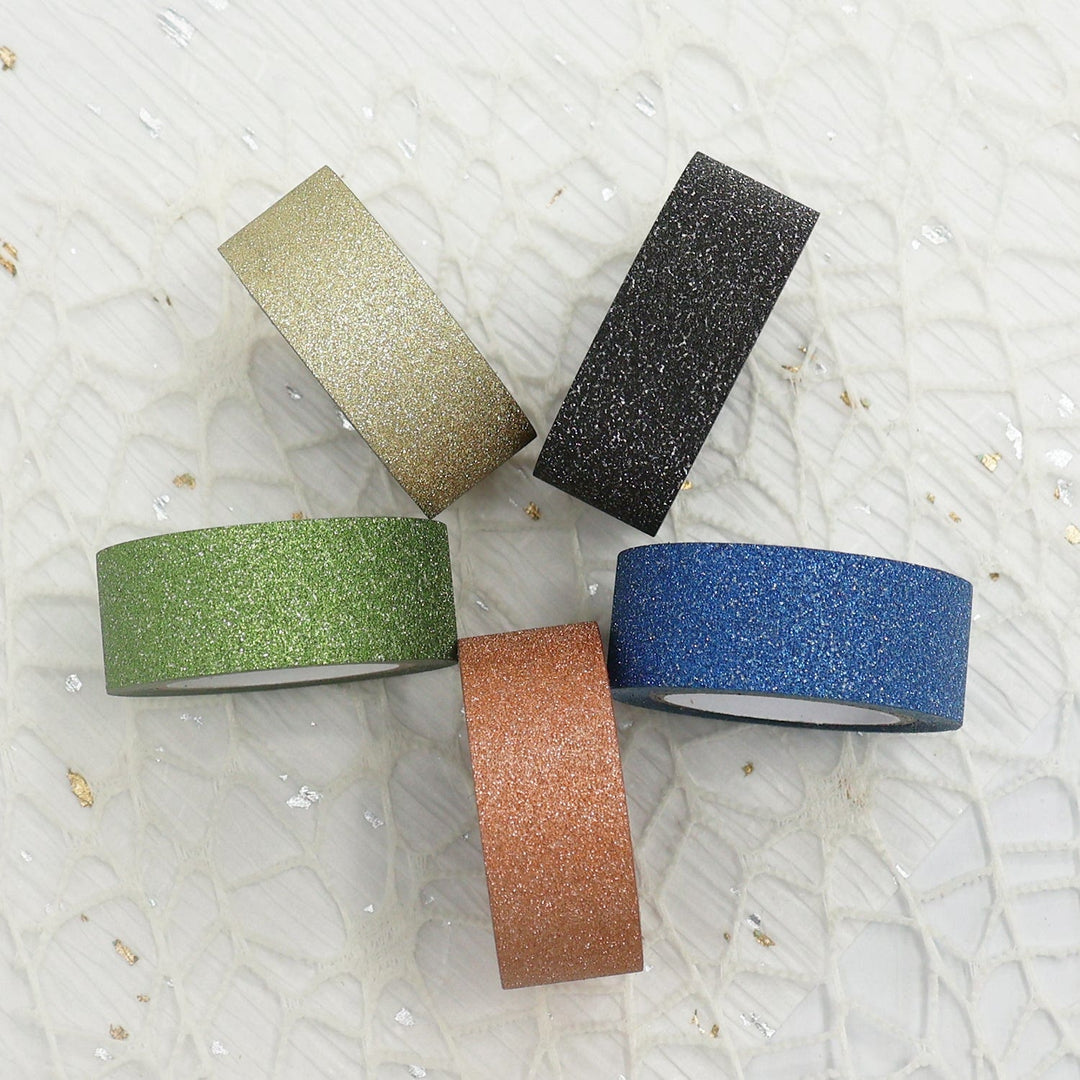 Glitter Film Tape Stickers Solid Color Tape Multiple Color Options