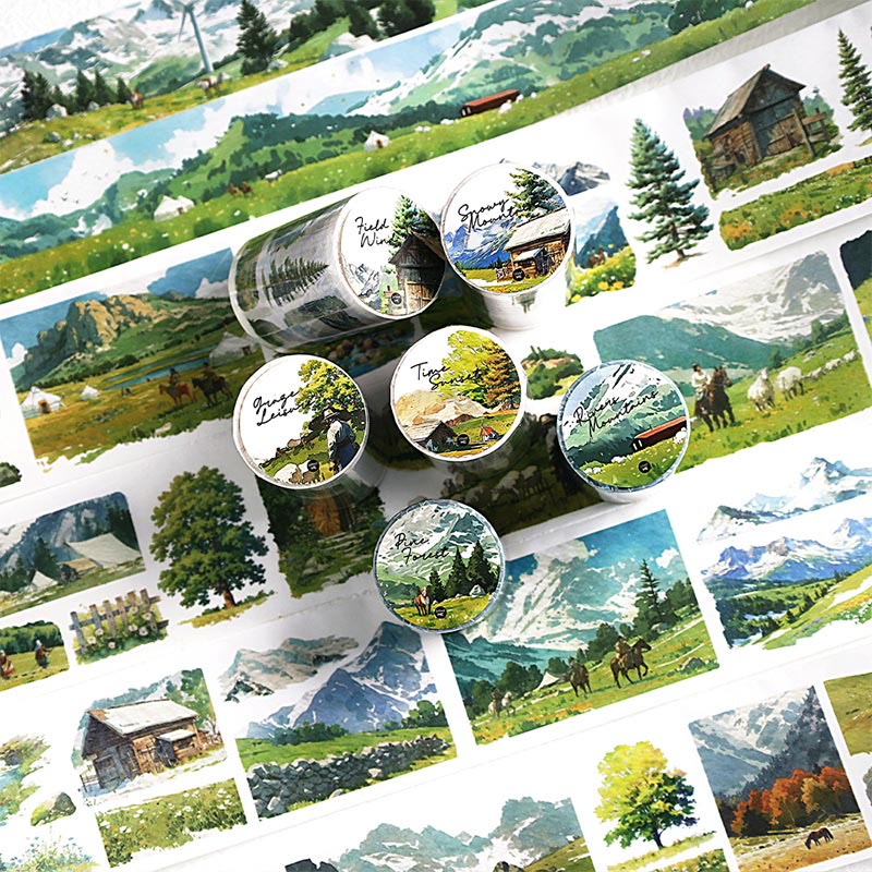 The Wilderness Series Scenery Washi Tape Loop Sticker for DIY Crafts