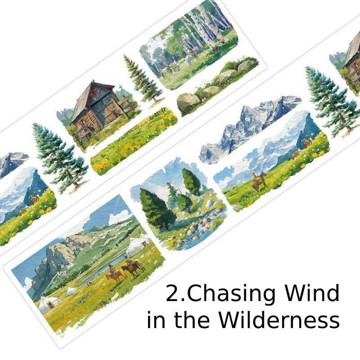 The Wilderness Series Scenery Washi Tape Loop Sticker for DIY Crafts