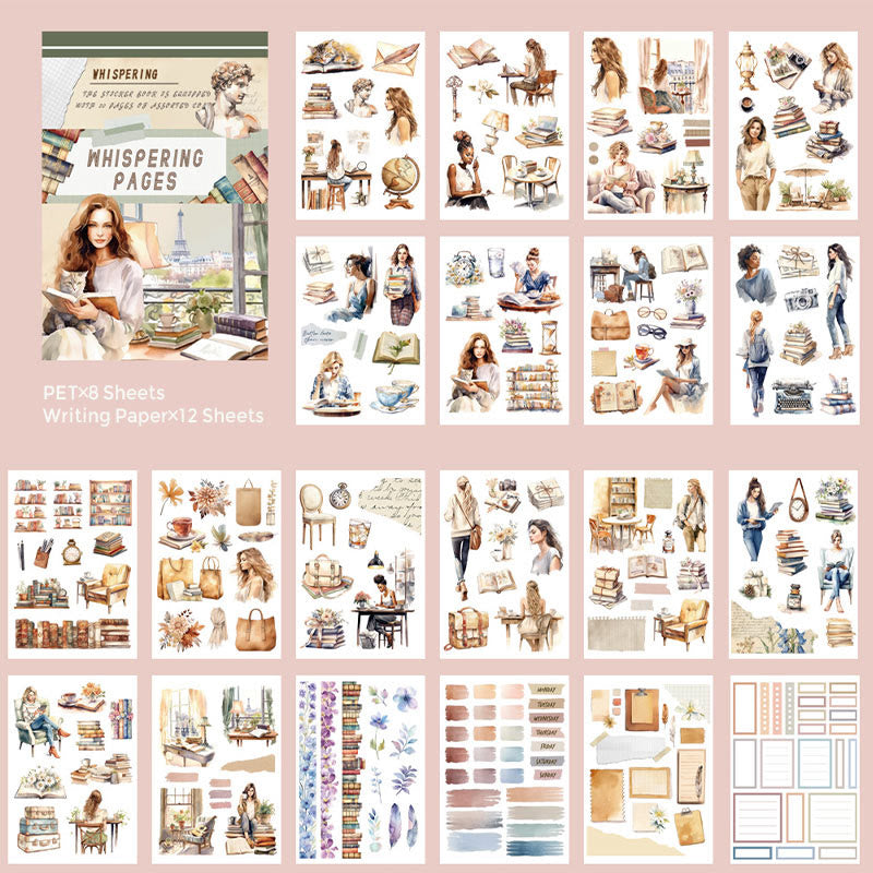 European Figures Series Sticker Book For DIY Journal Decor