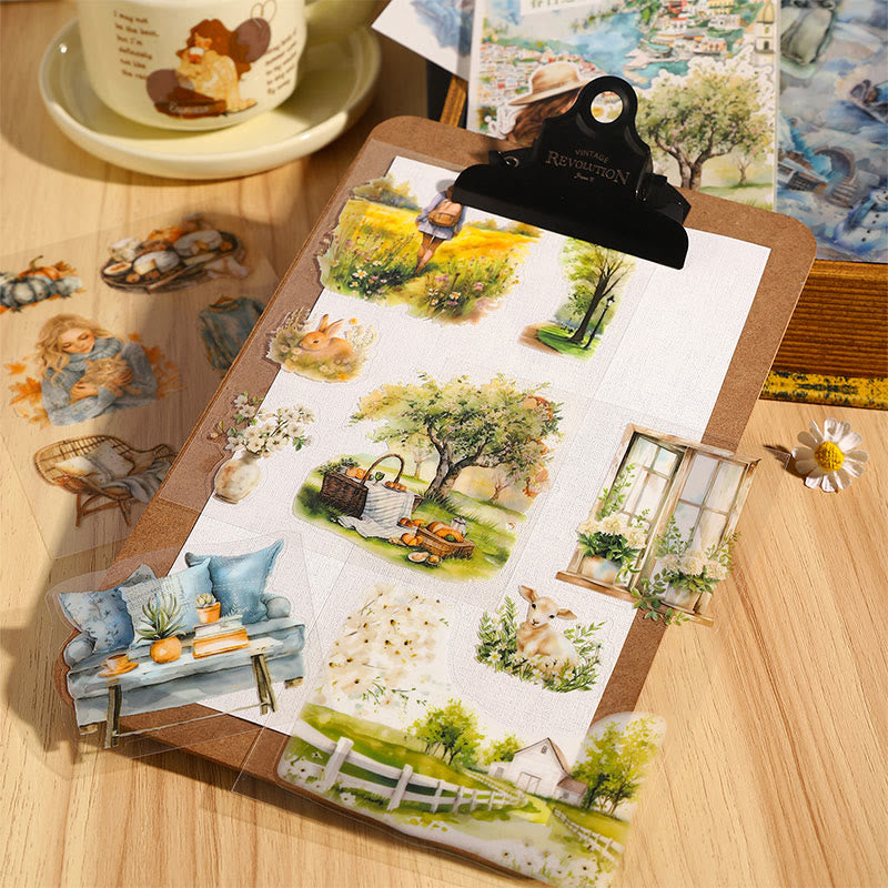 Four Seasons Tour Series Sticker Book For DIY Journal Decor