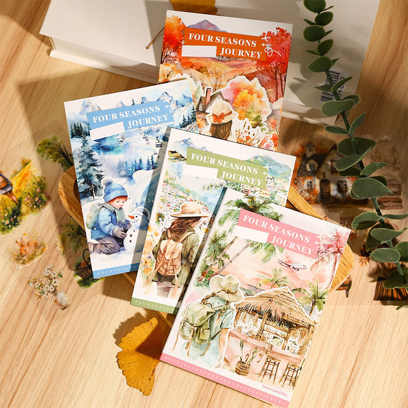 Four Seasons Tour Series Sticker Book For DIY Journal Decor