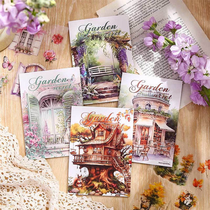 My Secret Garden Series Sticker Book For DIY Journal Decor