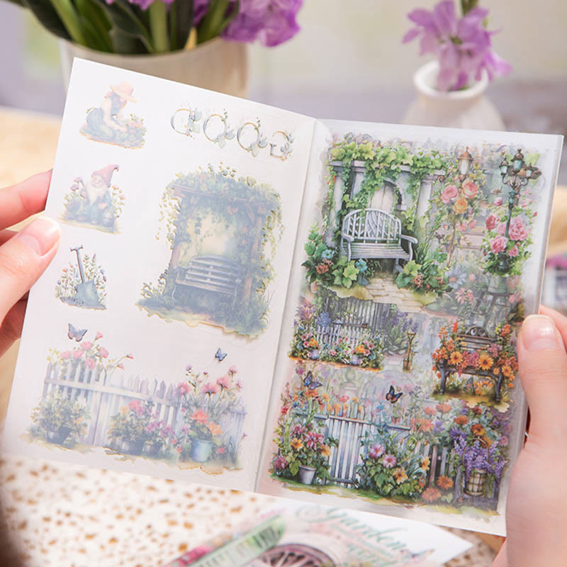 My Secret Garden Series Sticker Book For DIY Journal Decor