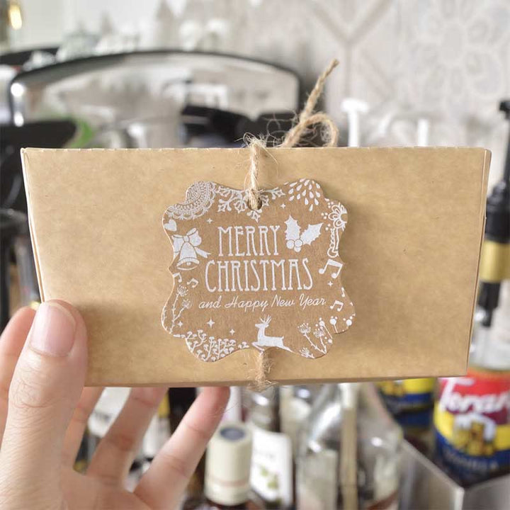 50 Pieces Mini Kraft Paper Gift Tags Christmas Labels Packaging Supplies