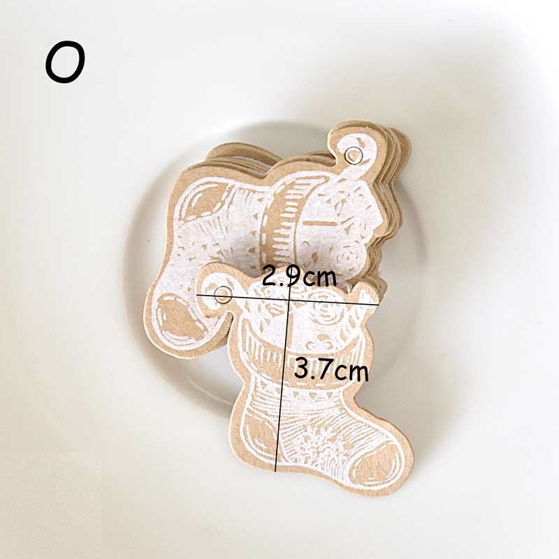 50 Pieces Mini Kraft Paper Gift Tags Christmas Labels Packaging Supplies