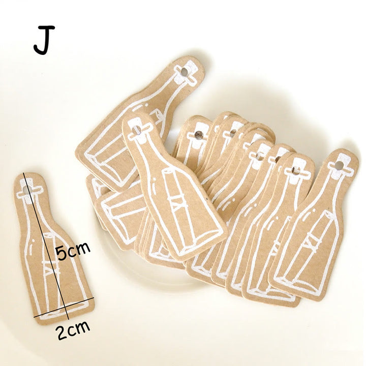50 Pieces Mini Kraft Paper Gift Tags Christmas Labels Packaging Supplies
