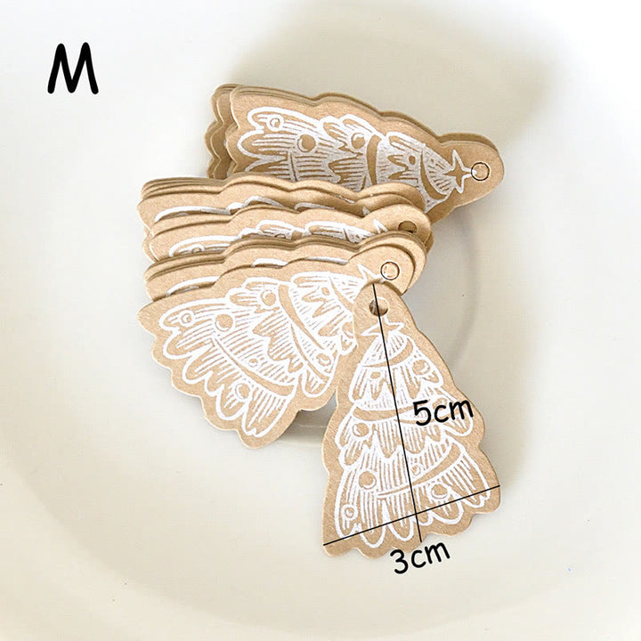 50 Pieces Mini Kraft Paper Gift Tags Christmas Labels Packaging Supplies