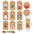 48 Pcs Kraft Paper Christmas Gift Tags Labels with String
